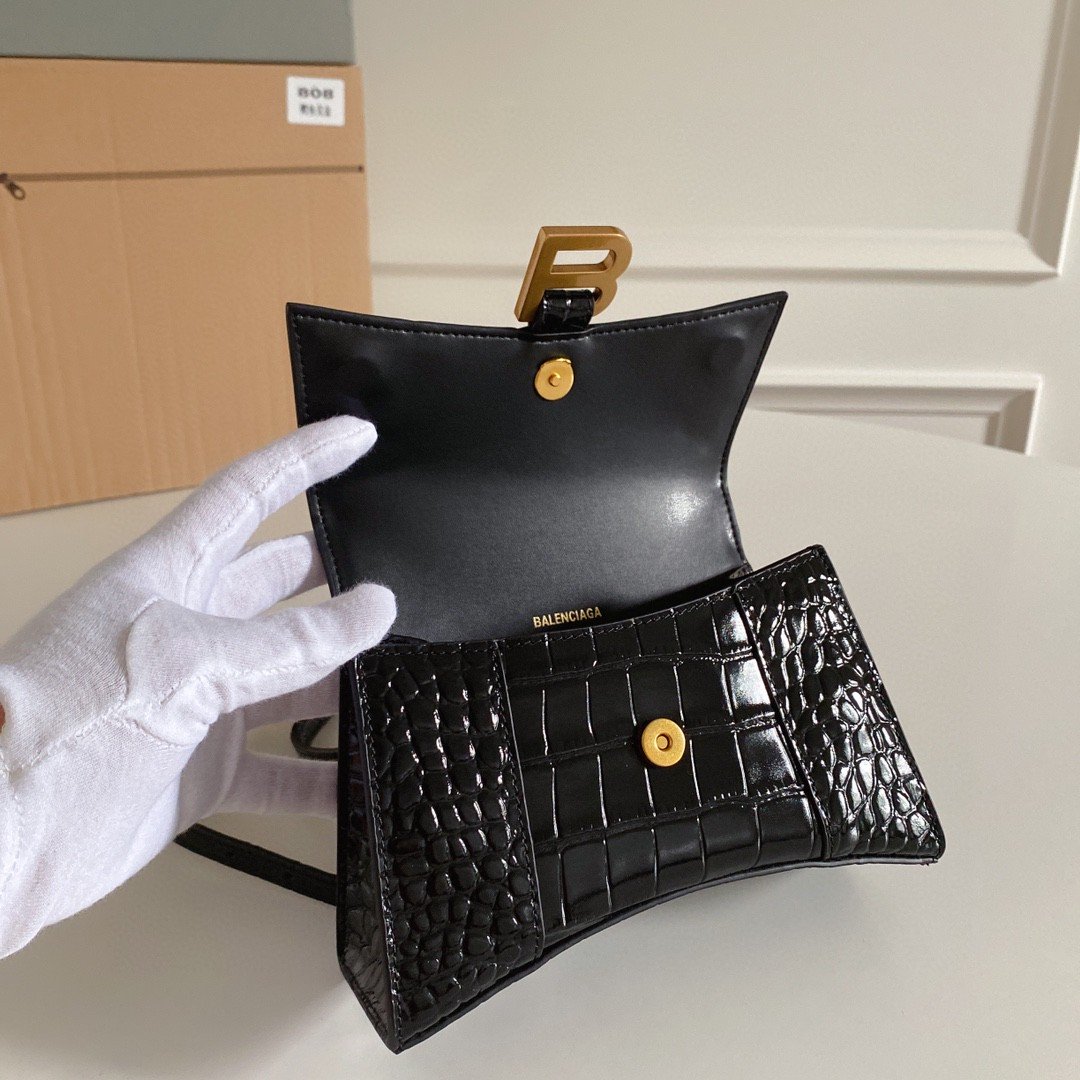 Balenciaga Hourglass XS , s Black Travel Bag