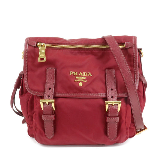 Crossbody Bag Shoulder Bag Bordeaux d Leather Nylon Logo