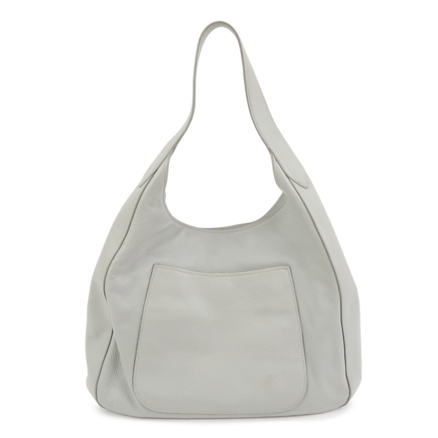 Shoulder Bag Hand Bag 2 Leather Gray Logo
