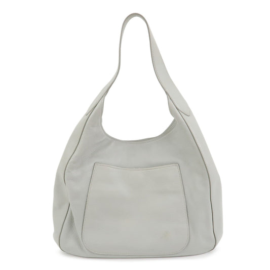 Shoulder Bag Hand Bag 2 Leather Gray Logo
