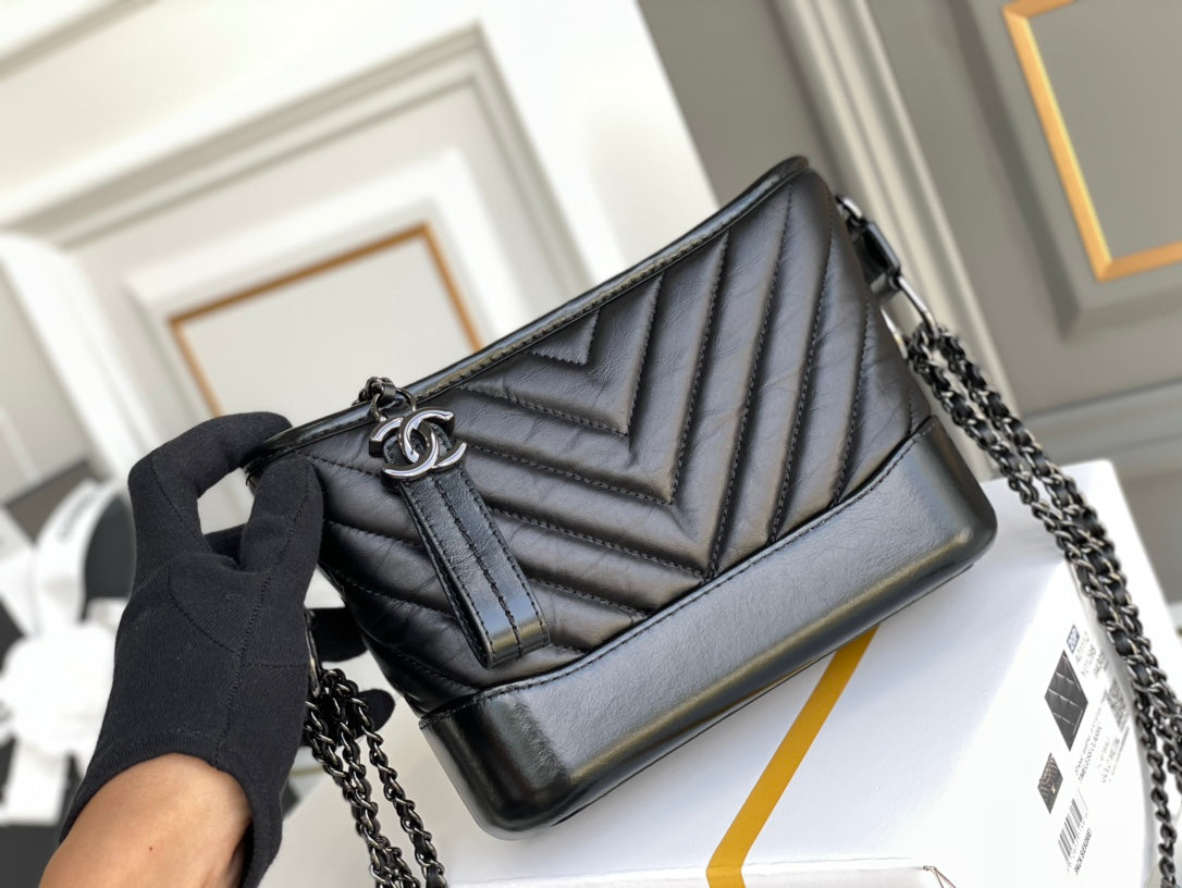 Chanel Co Co Gabrielle Hobo Bag For Women Black Shoulder Bag