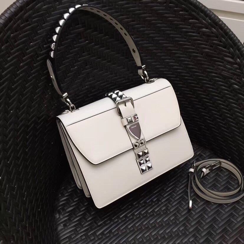 Prada Elektra Shoulder Bag In Leather White