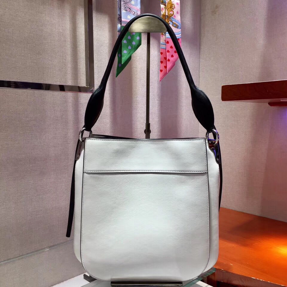 Prada Margit Shoulder Bag In Calfskin White