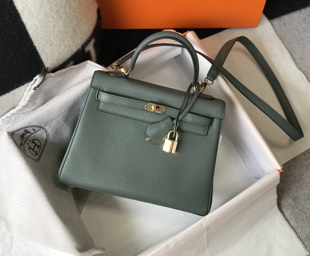 Herme Kelly Togo Vert Fonce Ghw Bag Shoulder Bag