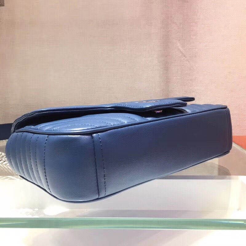 Prada Diagramme Bag In Calfskin Blue Flap Travel Bag