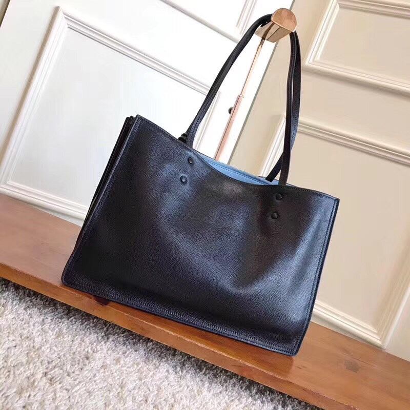 Prada Etiquette Tote Bag In Calf Leather Black