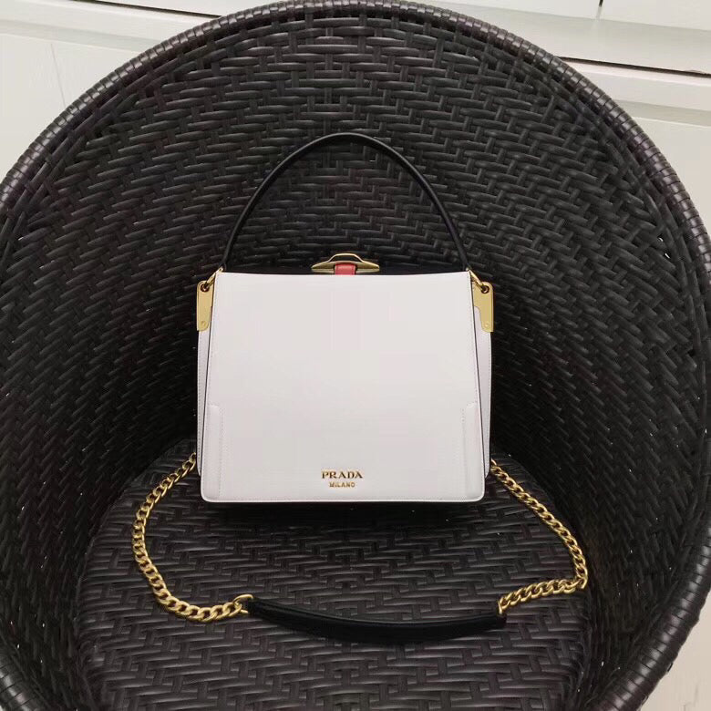 Prada Belle Bag In Calf Leather Black Travel Bag 2