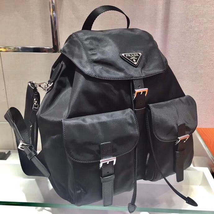Prada Backpack With Clutch Nylon Black Clutch Bag