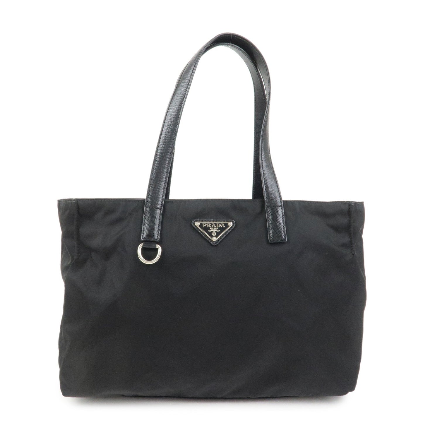 Tote Bag Triangle Tote Shoulder Bag Leather Nylon Saffiano