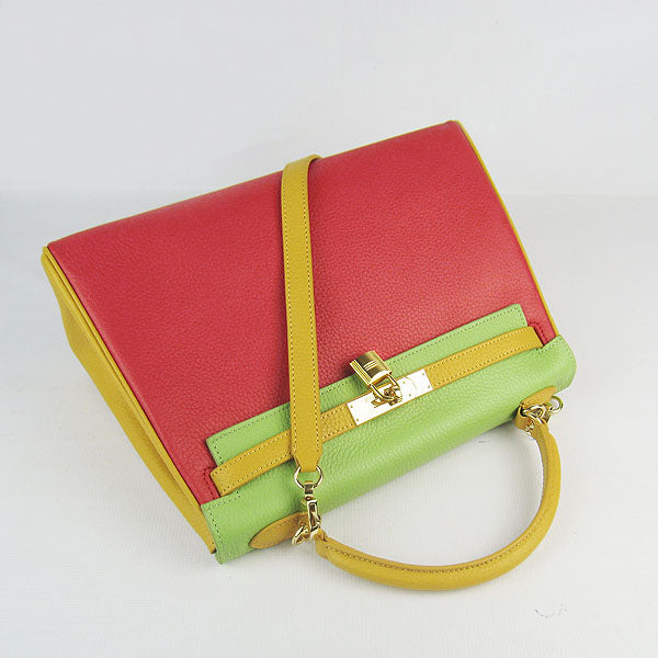 Hermes Luxury Kelly Cm Togo Yellow Golden Handbag Red Green Travel Bag