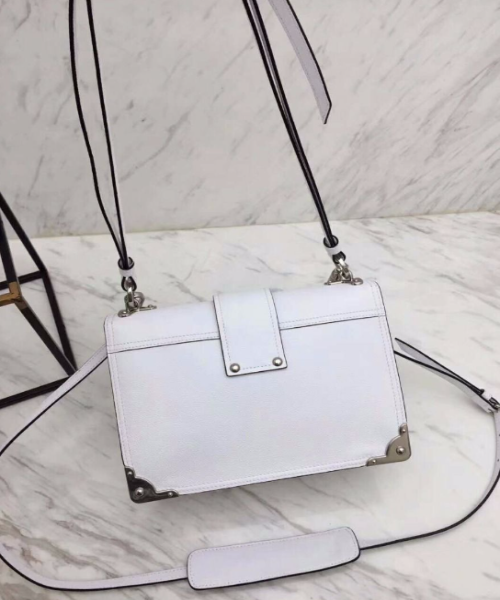 Prada Cahier Calf Bag Leather Calf Leather White Travel Bag
