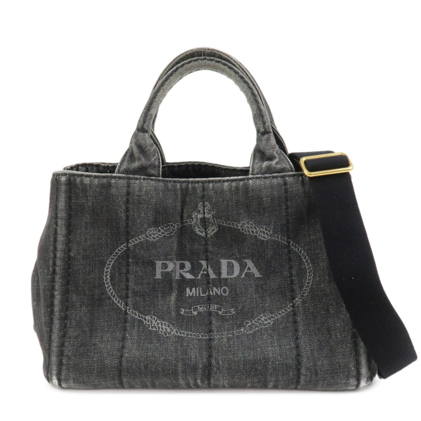 Shoulder Bag Canapa 2Way Shoulder Hand Bag Canvas Denim Black