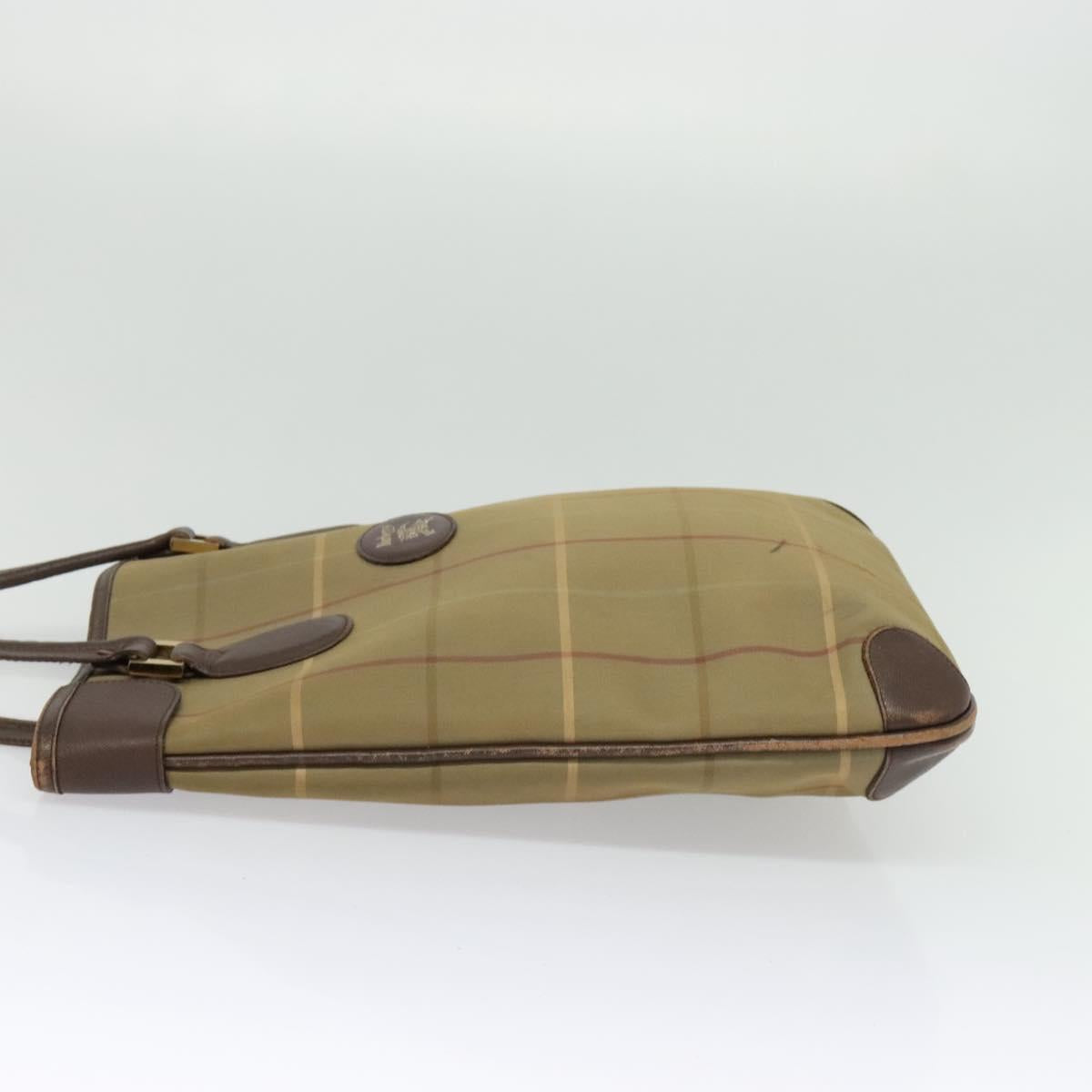 Burberry Nova Check Tote Khaki Tote Bag Canvas