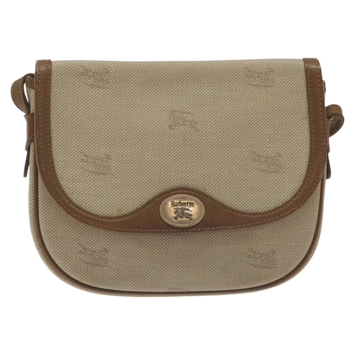 Burberry Shoulder Bag Canvas Beige Shoulder Bag 4