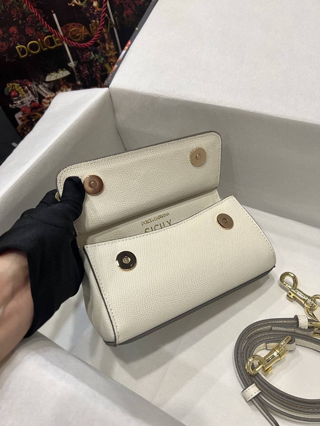 Top Quality Sicily Bag In Dauphine For White Small Travel Bag