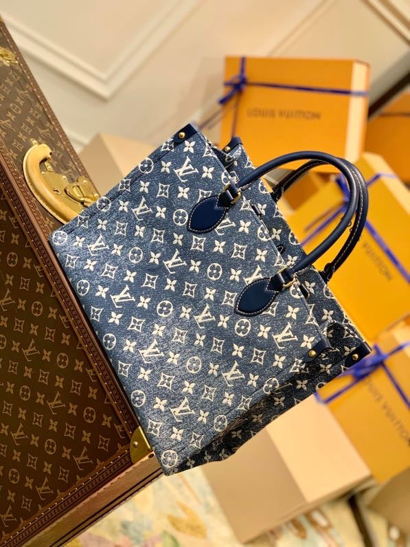 Top Quality Onthego Mm Tote Bag Navy Blue