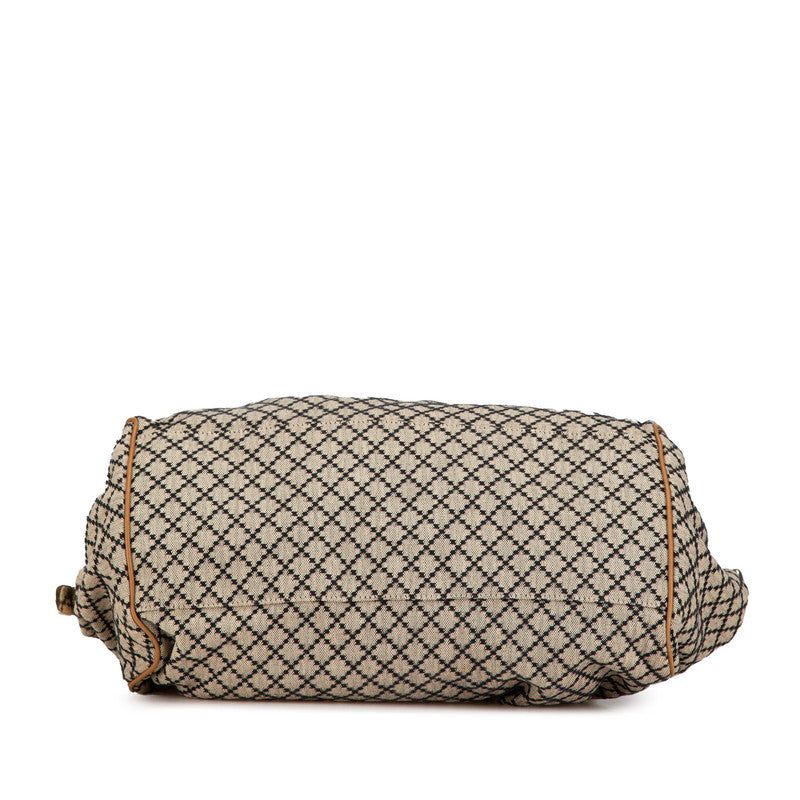 Gucci Sukey Diamante 2Way Bag Leather Canvas Travel Bag