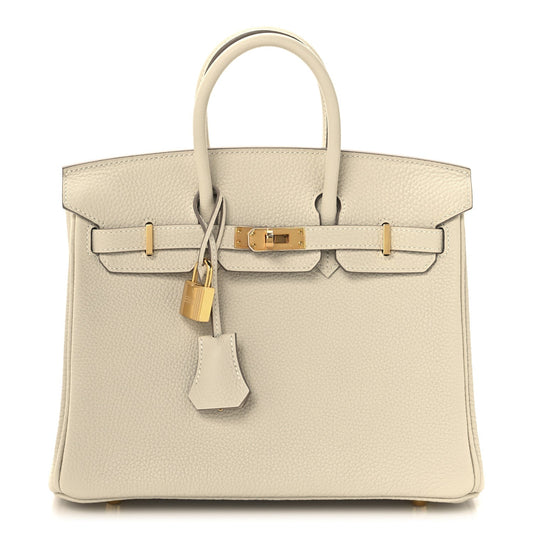 Hermes Togo Birkin Craie Handbag Travel Bag 25 Craie 1752242