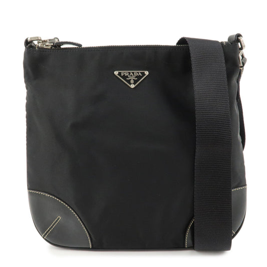 Crossbody Bag Triangle Shoulder Bag d Leather Nylon Black Bag Black D