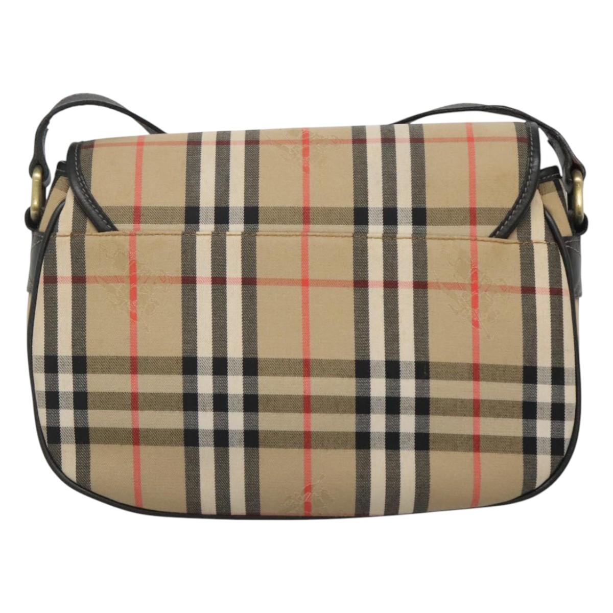 Burberry Nova Check Shoulder Bag Canvas Beige Shoulder Bag 117