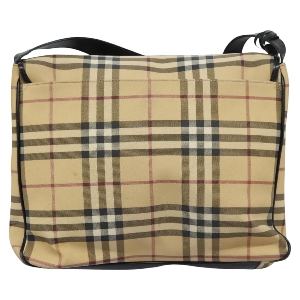 Burberry Nova Check Shoulder Bag Canvas Beige Shoulder Bag 164