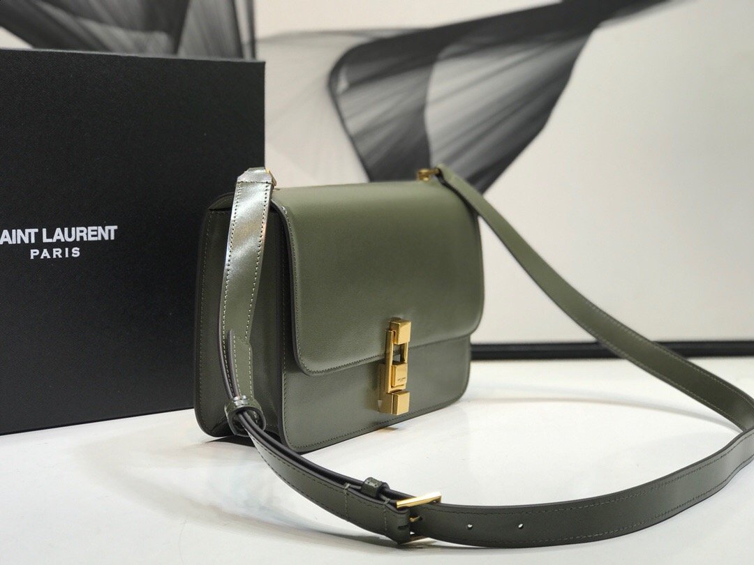 YSL Saint Laurent YSL Top Quality Le Carre Satchel In Green Travel Bag