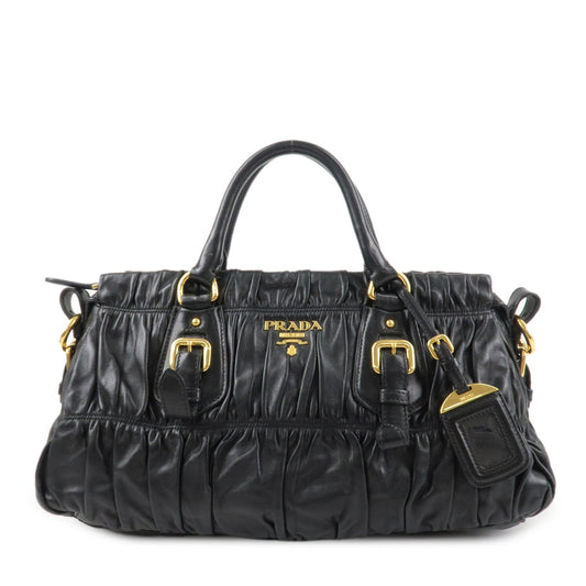 Tote Bag Hand Bag HDW d Leather Black Gold