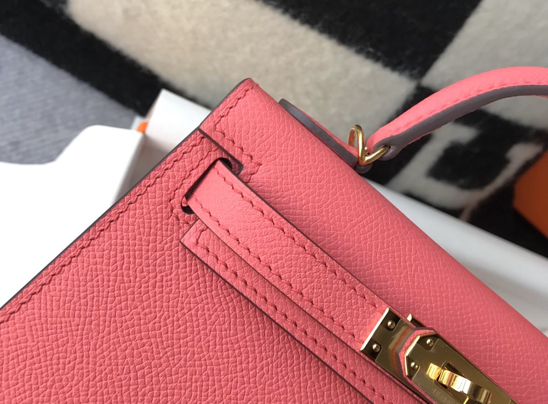 Top Quality Kelly Sellier Epsom Bag For Pink Mini Shoulder Bag
