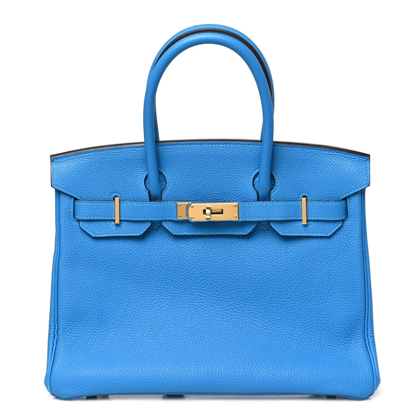 Hermes Togo Birkin Bleu Zanzibar Handbag Travel Bag
