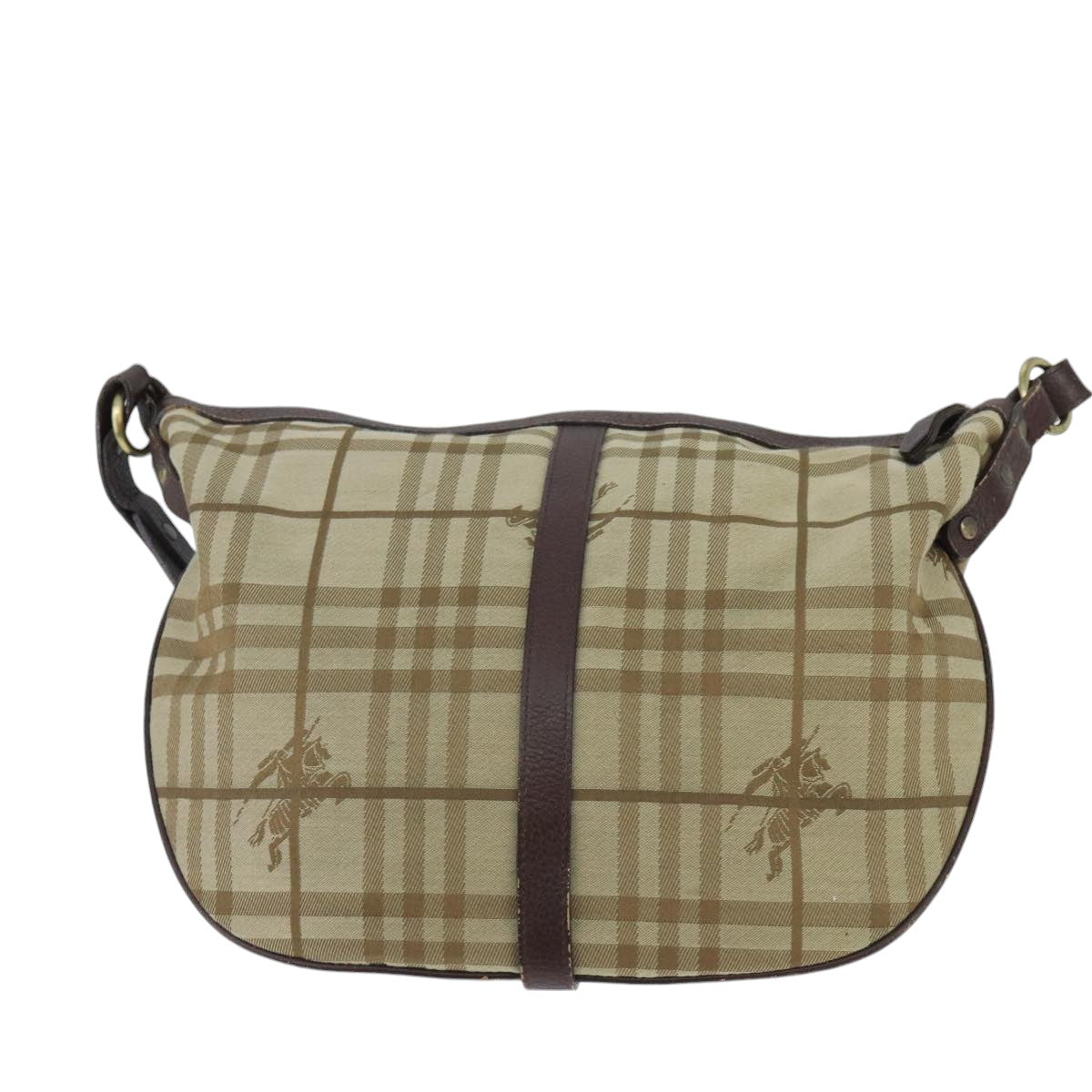 Burberry Nova Check Shoulder Bag Canvas Beige Shoulder Bag 105