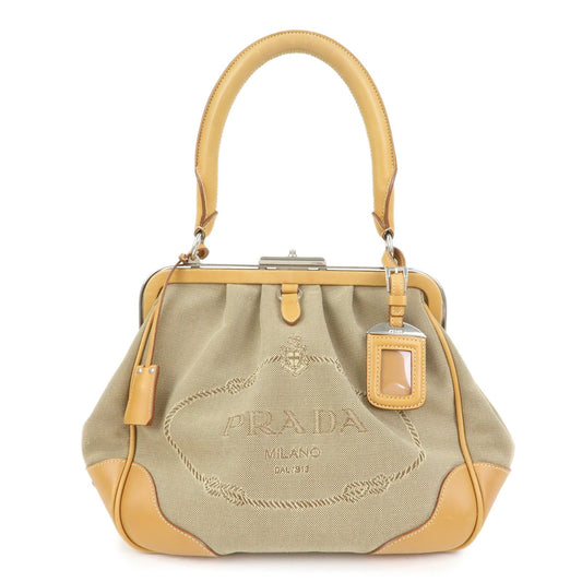 Shoulder Bag Jacquard Light Leather Brown Logo