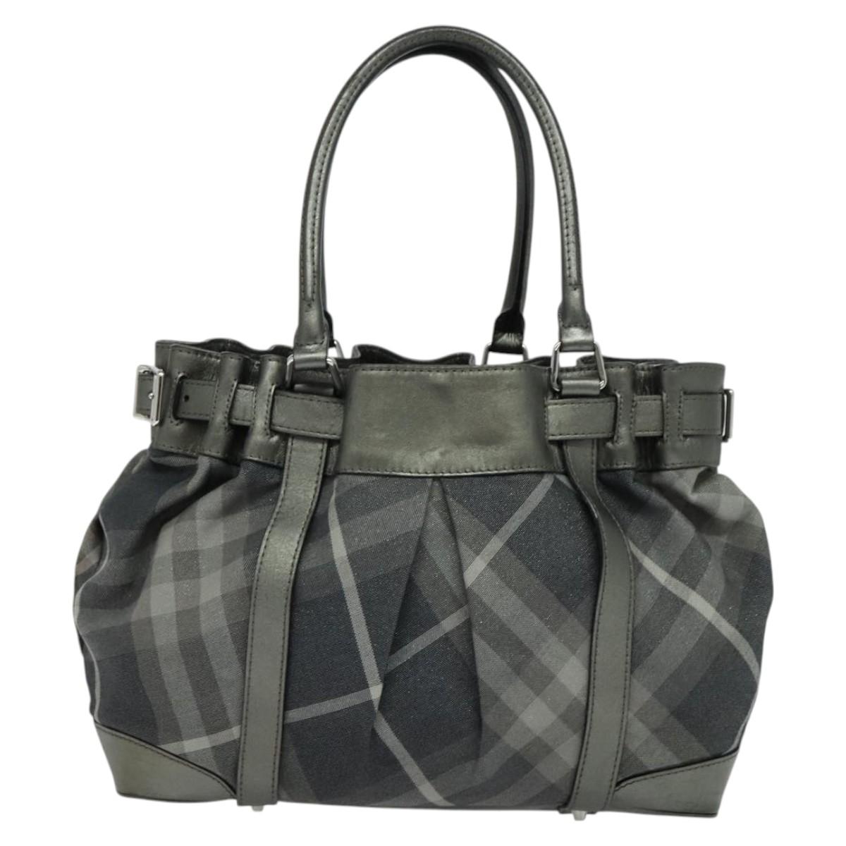 Burberry Nova Check Tote Bag Canvas Black Tote Bag 3