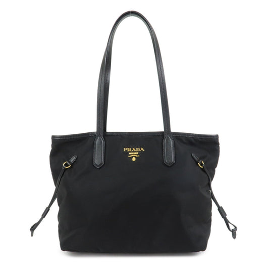 Tote Bag Shoulder Bag Leather Nylon Saffiano Shoulder Bag Black
