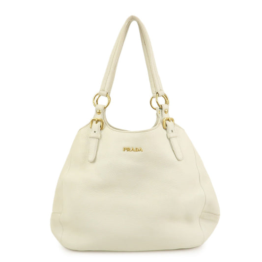 Shoulder Bag Hand Bag Ivory Leather Gold Logo