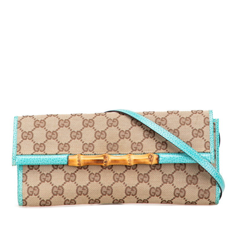 Gucci Bamboo Shoulder Bag Canvas