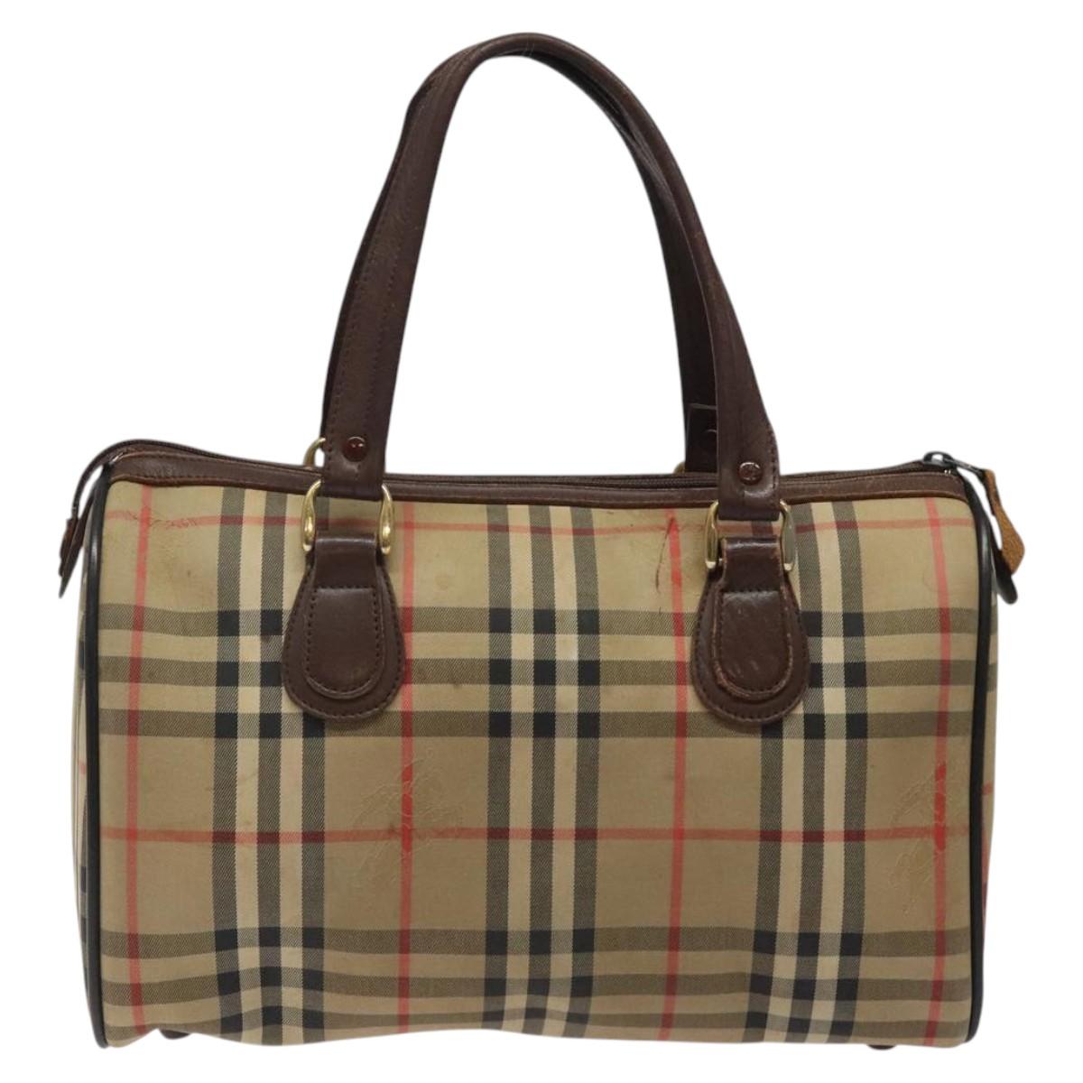 Burberry Nova Check Travel Bag Canvas Beige Travel Bag 1