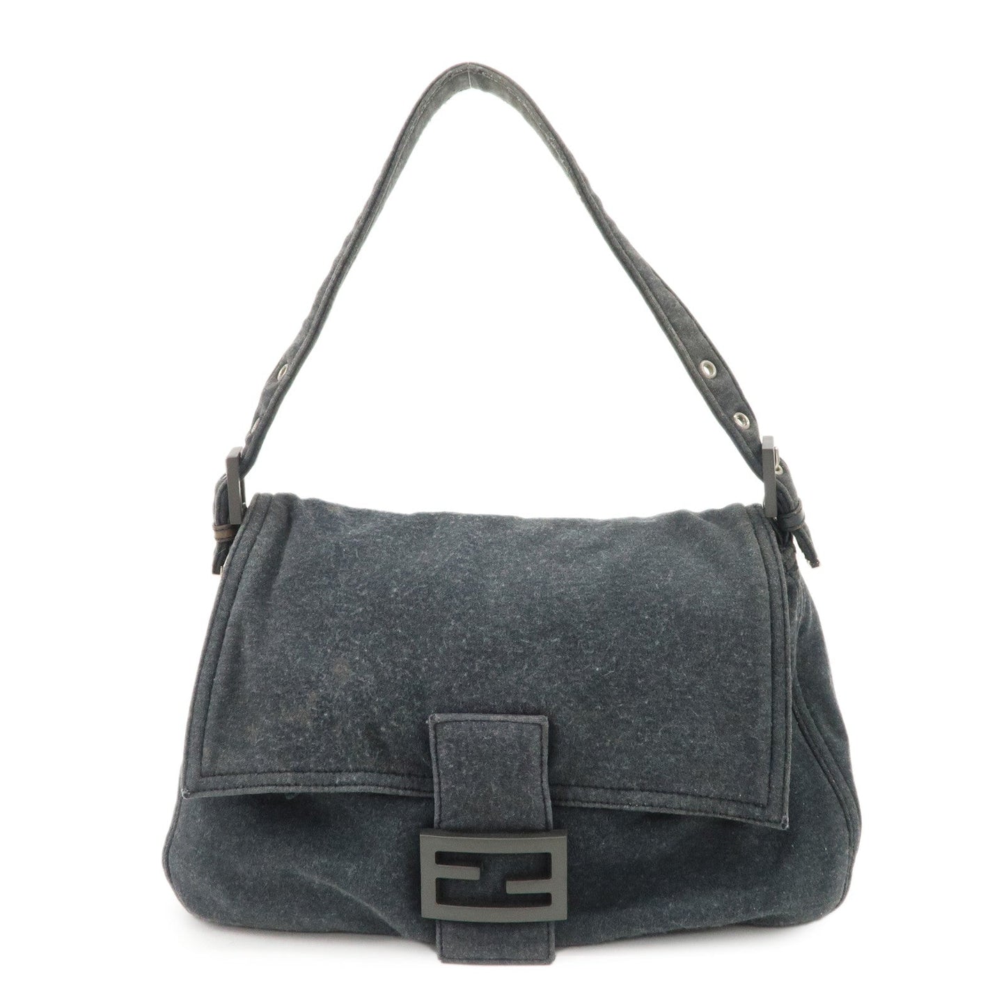 Shoulder Bag Mamma Baguette Zucca Cotton d Gray