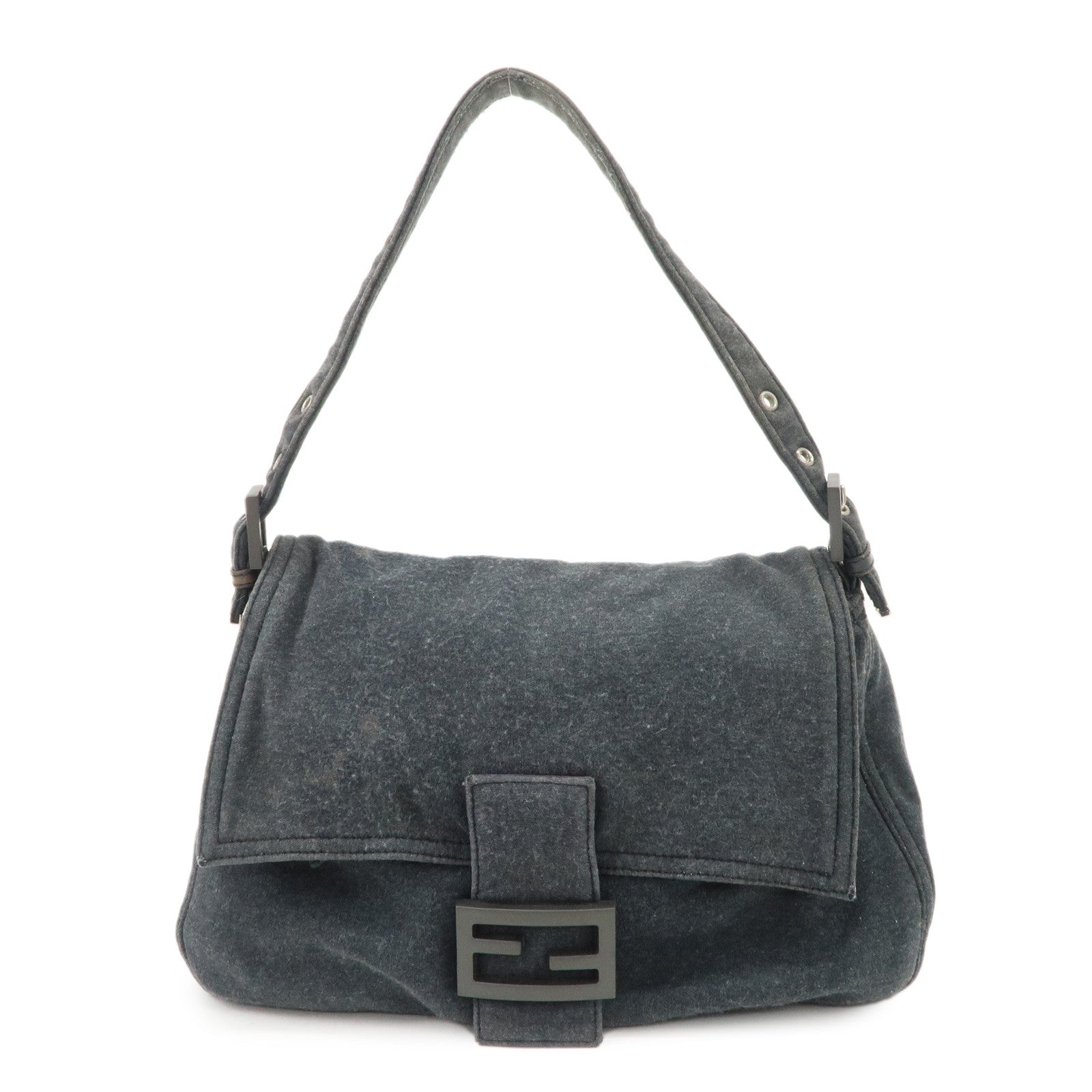 Shoulder Bag Mamma Baguette Zucca Cotton d Gray