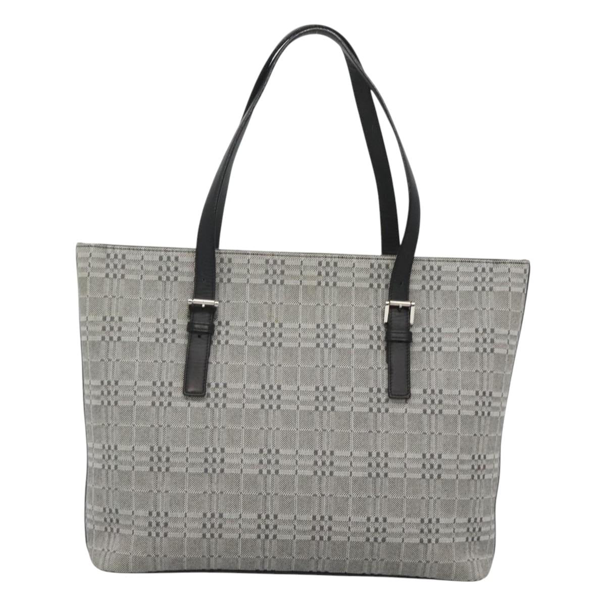 Burberry Nova Check Grey Shoulder Bag Canvas Gray