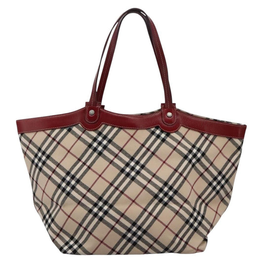 Burberry Nova Check Tote Bag Canvas Beige Tote Bag 137