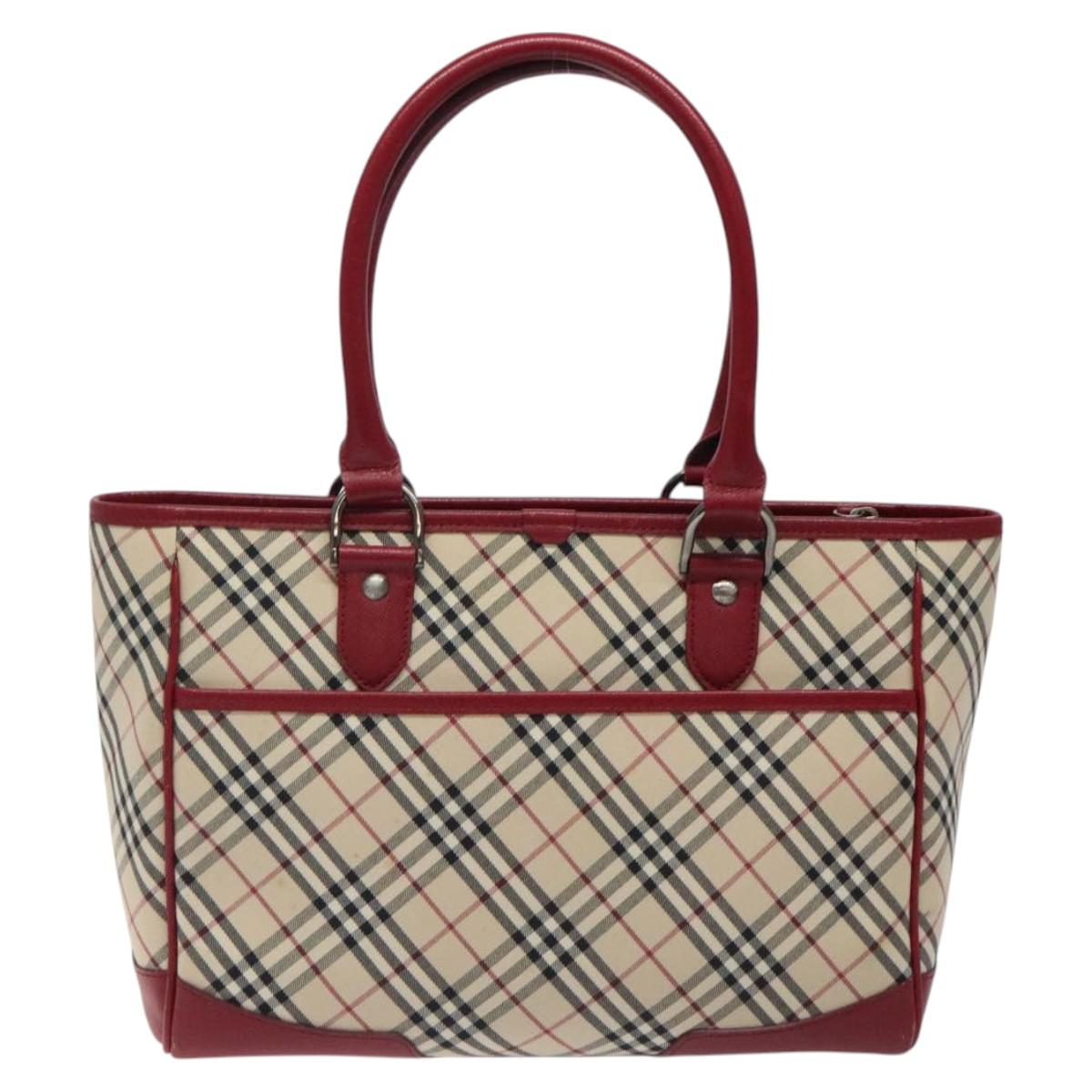 Burberry Nova Check Tote Bag Canvas Beige Tote Bag 31