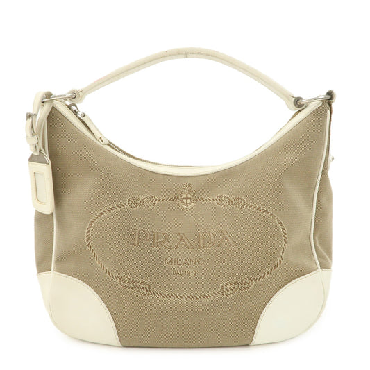 Shoulder Bag Jacquard Hand Bag Leather Canvas Logo