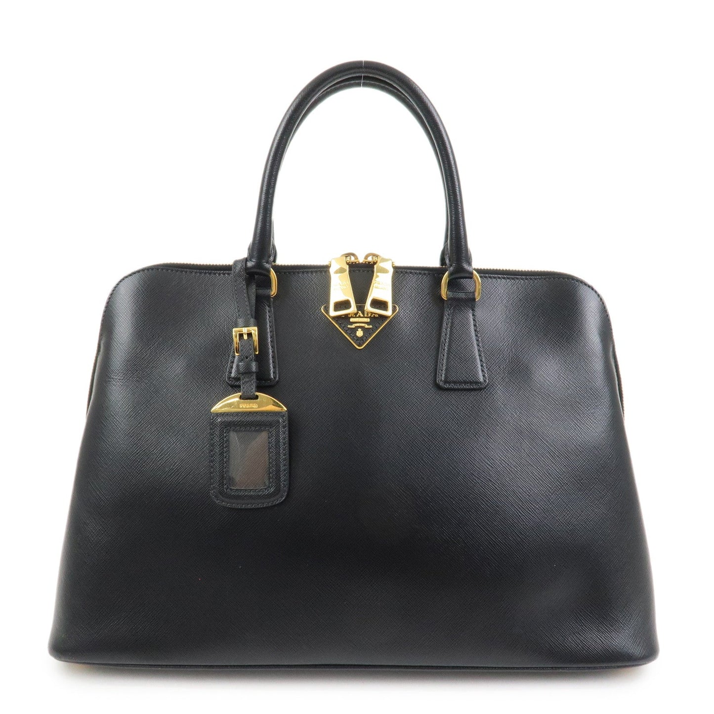 Tote Bag Hand Bag Leather Saffiano Black