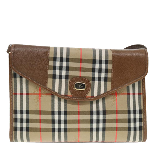 Burberry Nova Check Shoulder Bag Canvas Beige Shoulder Bag 86