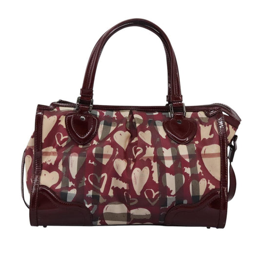 Burberry Heart Burgundy Travel Bag Canvas