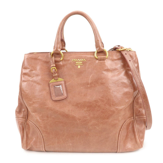 Shoulder Bag 2Way Bag Hand Bag Leather Pink Logo