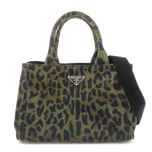 Bag Triangle Canapa 2Way Bag Leopard Canvas Mini Logo Mini Bag
