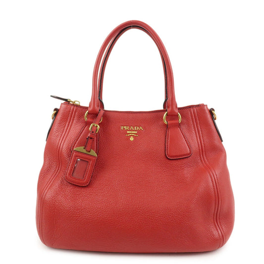 Shoulder Bag 2Way Bag Hand Bag 2 Leather Red Logo