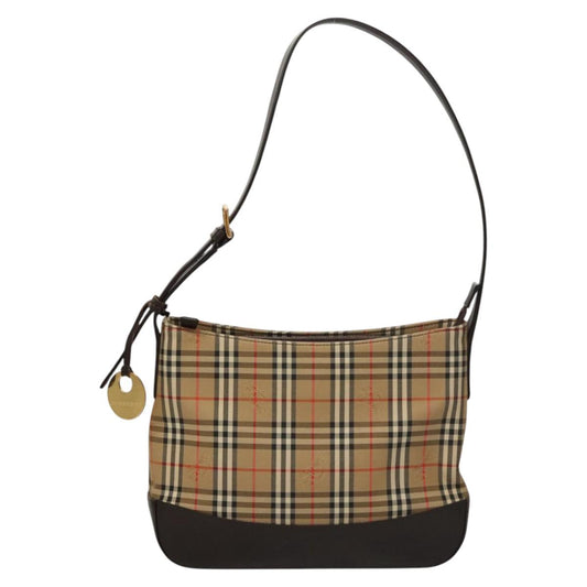 Burberry Nova Check Shoulder Bag Canvas Brown