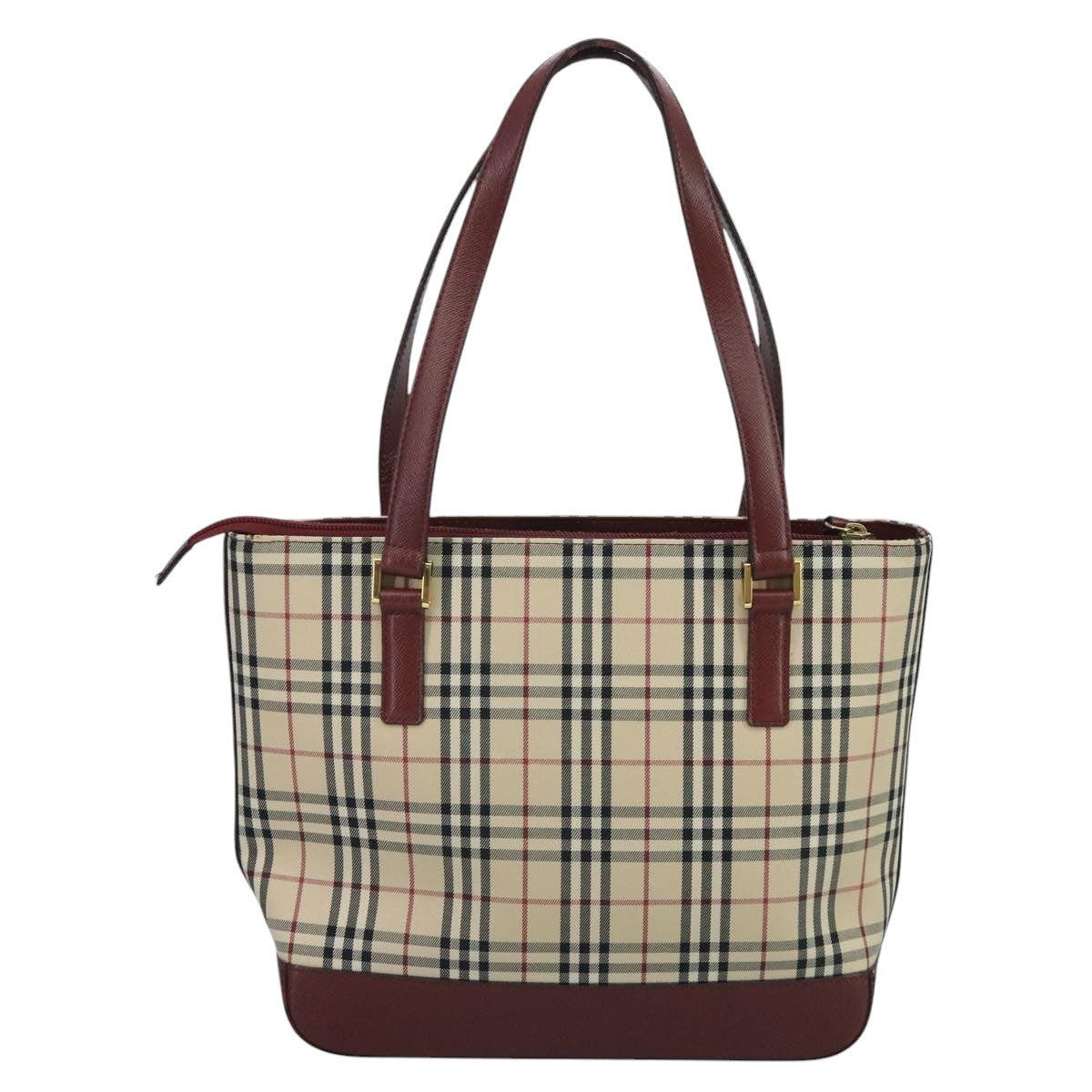 Burberry Nova Check Tote Bag Canvas Beige Tote Bag 23
